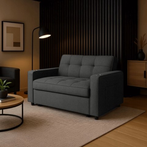 Fotel Rozkładany ASTER do Spania Czarny