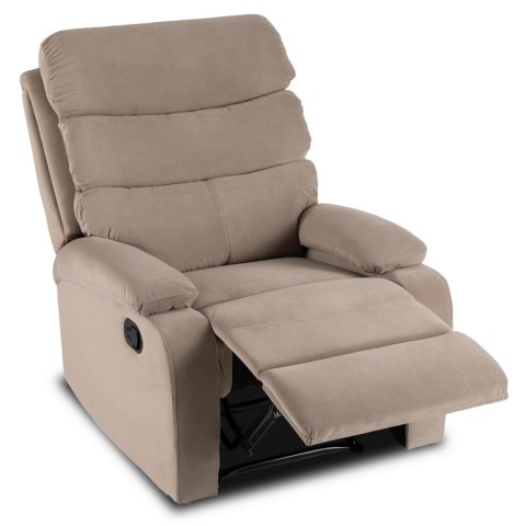 Fotel Rozkładany KOBE Beżowy Welurowy