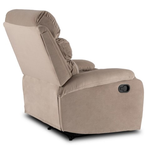 Fotel Rozkładany KOBE Beżowy Welurowy