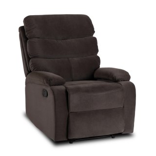 Fotel Rozkładany KOBE Brązowy Welurowy