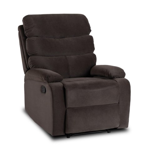 Fotel Rozkładany KOBE Brązowy Welurowy