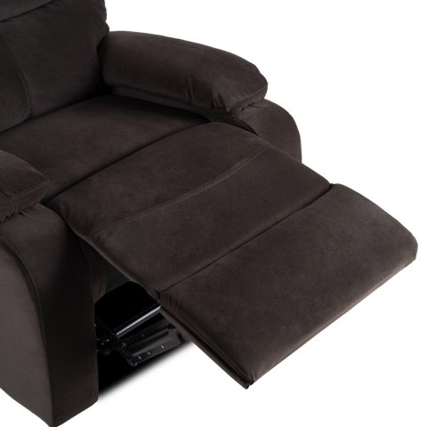 Fotel Rozkładany KOBE Brązowy Welurowy