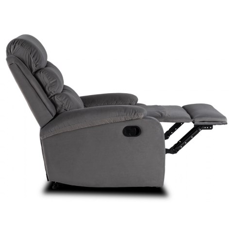 Fotel Rozkładany KOBE Szary Welurowy