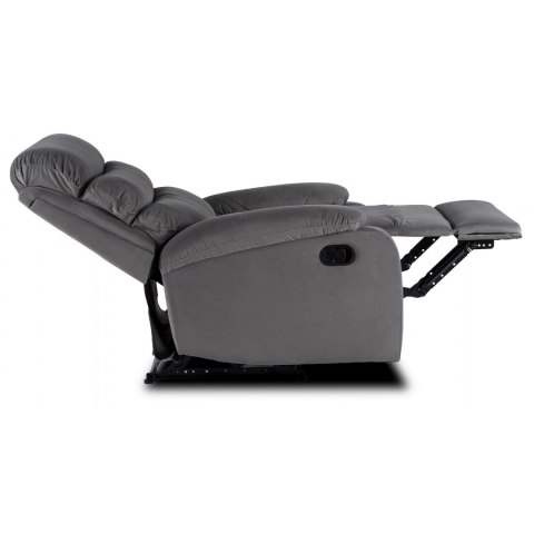 Fotel Rozkładany KOBE Szary Welurowy