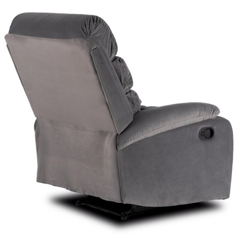 Fotel Rozkładany KOBE Szary Welurowy