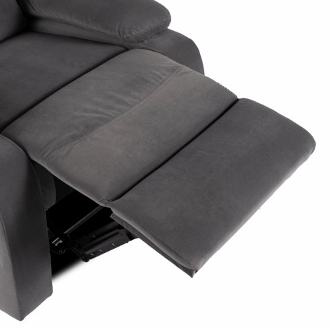 Fotel Rozkładany KOBE Szary Welurowy