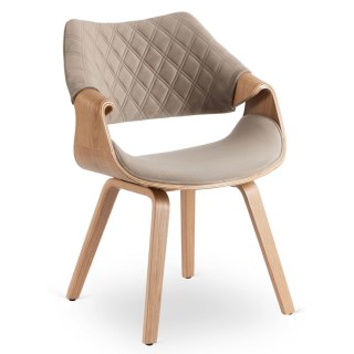 Krzesło LUISE Beżowe Welurowe