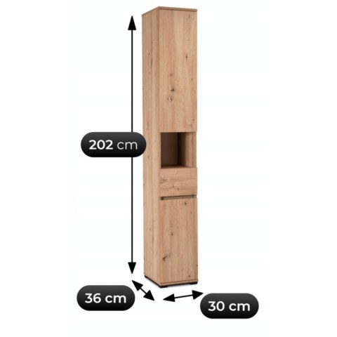 Szafka Słupek VENORNA 30 cm Dąb Artisan