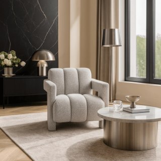 Fotel Wypoczynkowy do Salonu BENDER Szary Nowoczesny