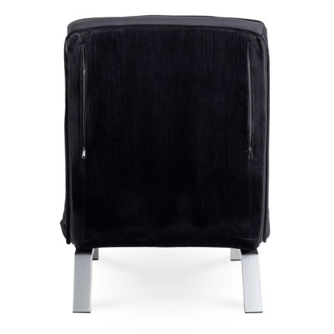 Fotel Rozkładany BART Czarny Welurowy