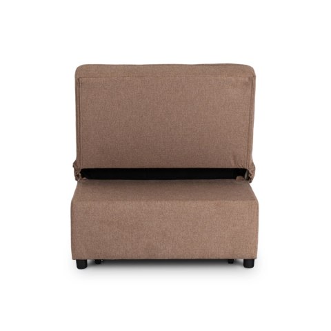 Fotel Wypoczynkowy Rozkładany IBERIS 80 cm Brązowy Tapicerowany Nowoczesny