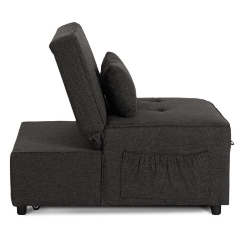 Fotel Rozkładany IBERIS 80 cm do Spania Czarny