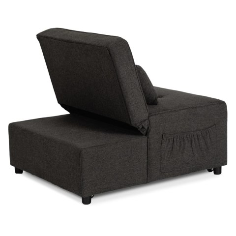 Fotel Rozkładany IBERIS 80 cm do Spania Czarny