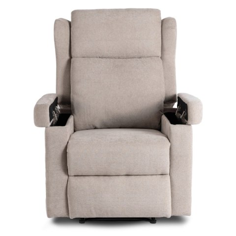 Fotel Rozkładany Masujący SEBASTIAN Beżowy Tkanina