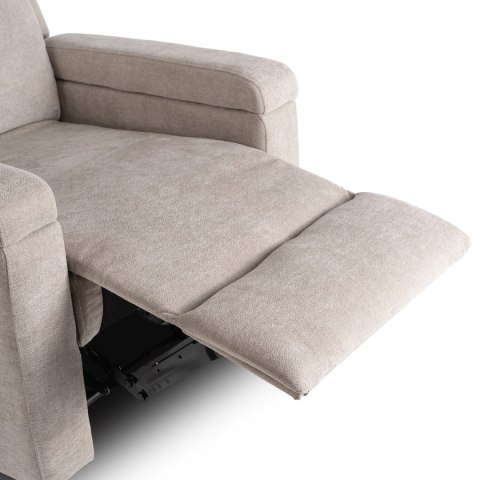 Fotel Rozkładany Masujący SEBASTIAN Beżowy Tkanina