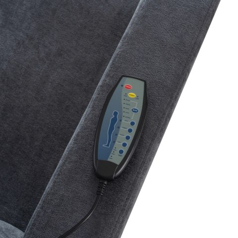 Fotel Rozkładany Masujący SEBASTIAN Ciemnoszary Tkanina