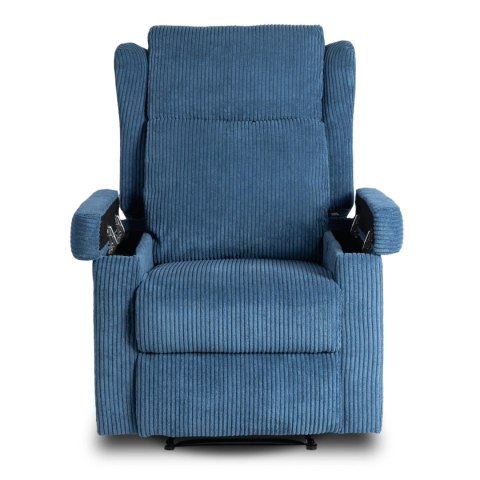 Fotel Rozkładany Masujący SEBASTIAN Granatowy Sztruksowy