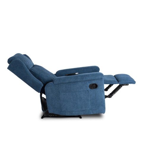 Fotel Rozkładany Masujący SEBASTIAN Granatowy Sztruksowy