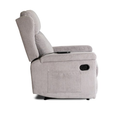 Fotel Rozkładany Masujący SEBASTIAN Szary Sztruksowy