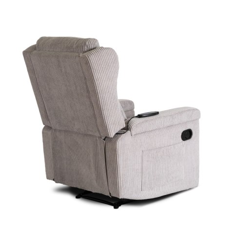 Fotel Rozkładany Masujący SEBASTIAN Szary Sztruksowy