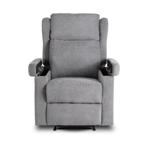 Fotel Rozkładany Masujący SEBASTIAN Szary Tkanina