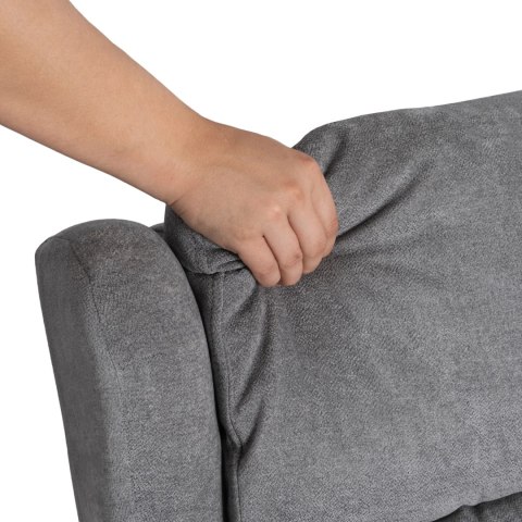 Fotel Rozkładany Masujący SEBASTIAN Szary Tkanina