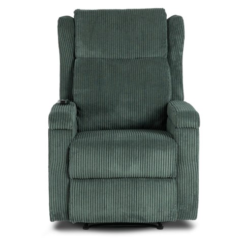 Fotel Rozkładany Masujący SEBASTIAN Zielony Sztruksowy