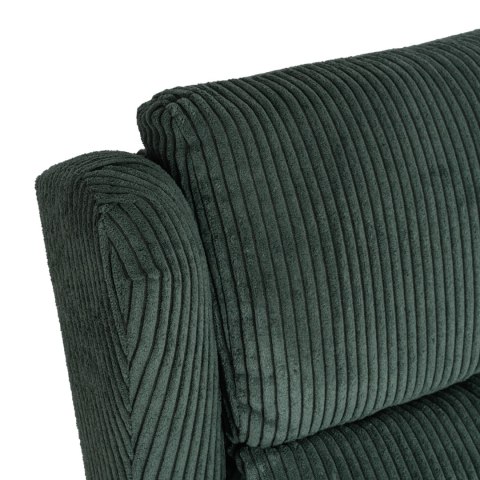 Fotel Rozkładany Masujący SEBASTIAN Zielony Sztruksowy