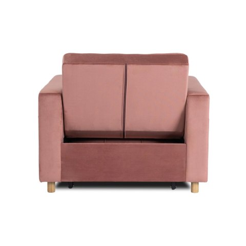 Fotel Rozkładany SOLOR Różowy Welurowy