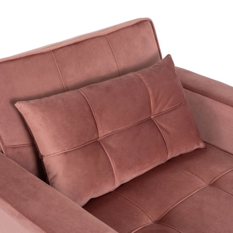 Fotel Rozkładany SOLOR Różowy Welurowy