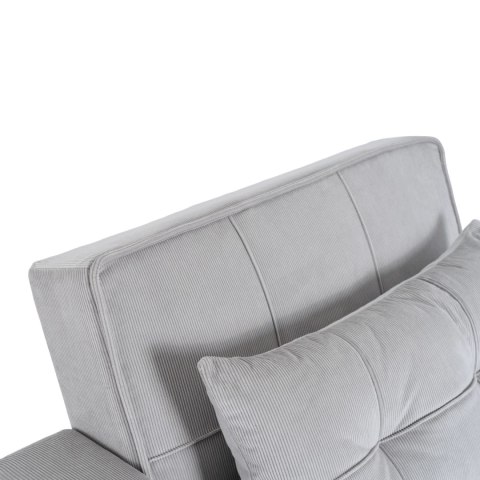 Fotel do Spania SOLOR Rozkładany Amerykanka Szary Sztruksowy Nowoczesny