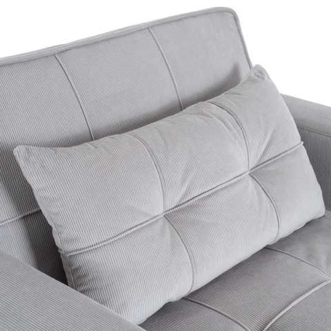 Fotel do Spania SOLOR Rozkładany Amerykanka Szary Sztruksowy Nowoczesny