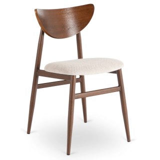 Krzesło BRAGA Orzech/Beż