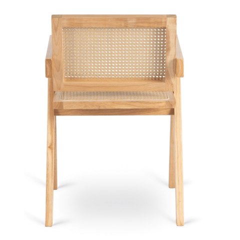 Krzesło MADERA Dąb/Beż Ażurowe