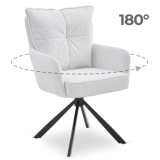 Krzesło Obrotowe CITY Kremowe Sztruksowe