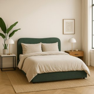 Łóżko 160x200 BRISTOL z Pojemnikiem Zielone Boucle