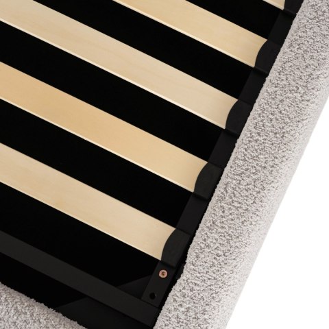 Łóżko 160x200 HAGA z Pojemnikiem Kremowe Boucle
