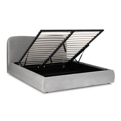 Łóżko 180x200 BRISTOL z Pojemnikiem Szare Welurowe