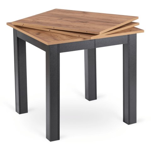 Stół BEN Rozkładany 80-200 cm Dąb Craft/Czarny