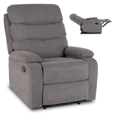 Fotel Rozkładany KOBE Szary Tkanina