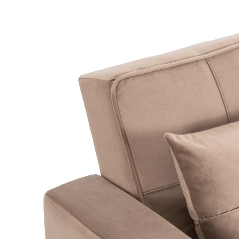 Fotel Rozkładany SOLOR Beżowy Welurowy