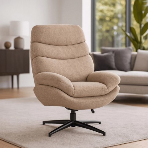 Fotel Wypoczynkowy Obrotowy ASTURIA Beżowy
