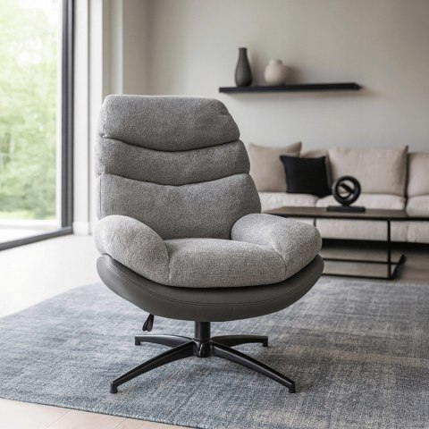 Fotel Wypoczynkowy Obrotowy ASTURIA Szary