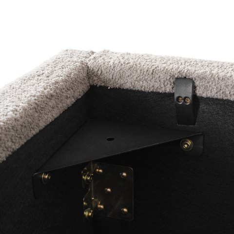 Łóżko 160x200 HAGA z Pojemnikiem Szare Boucle