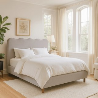 Łóżko 160x200 IZMIR Szare Boucle