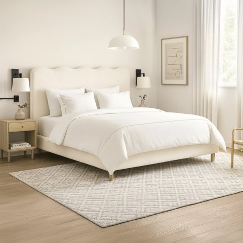 Łóżko 180x200 IZMIR Kremowe Boucle