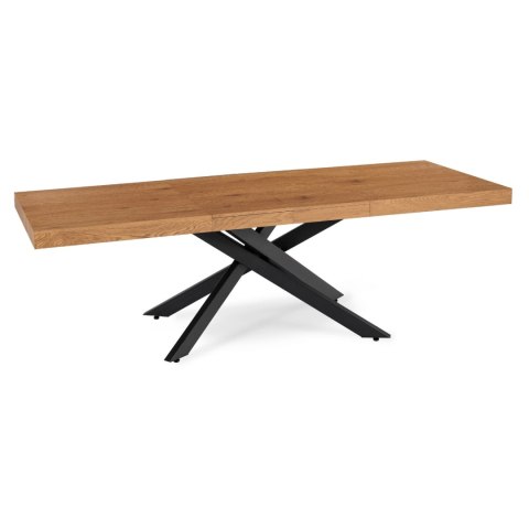 Stół HAMPTON Rozkładany 160-240 cm Dąb Złoty/Czarny