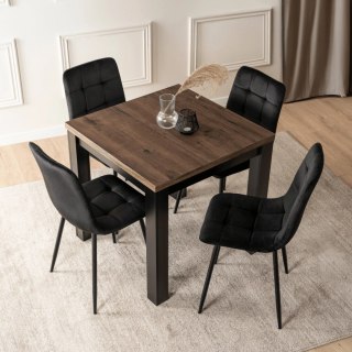 Stół MAX Rozkładany 80-160 cm Orzech/Czarny