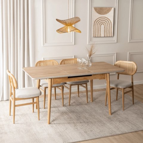 Stół SAMER Rozkładany Ceramiczny 138-178 cm Dąb