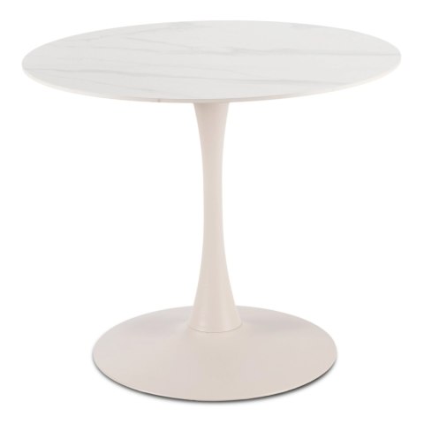 Stół SANDER 89 cm Ceramiczny Biały/Kaszmir